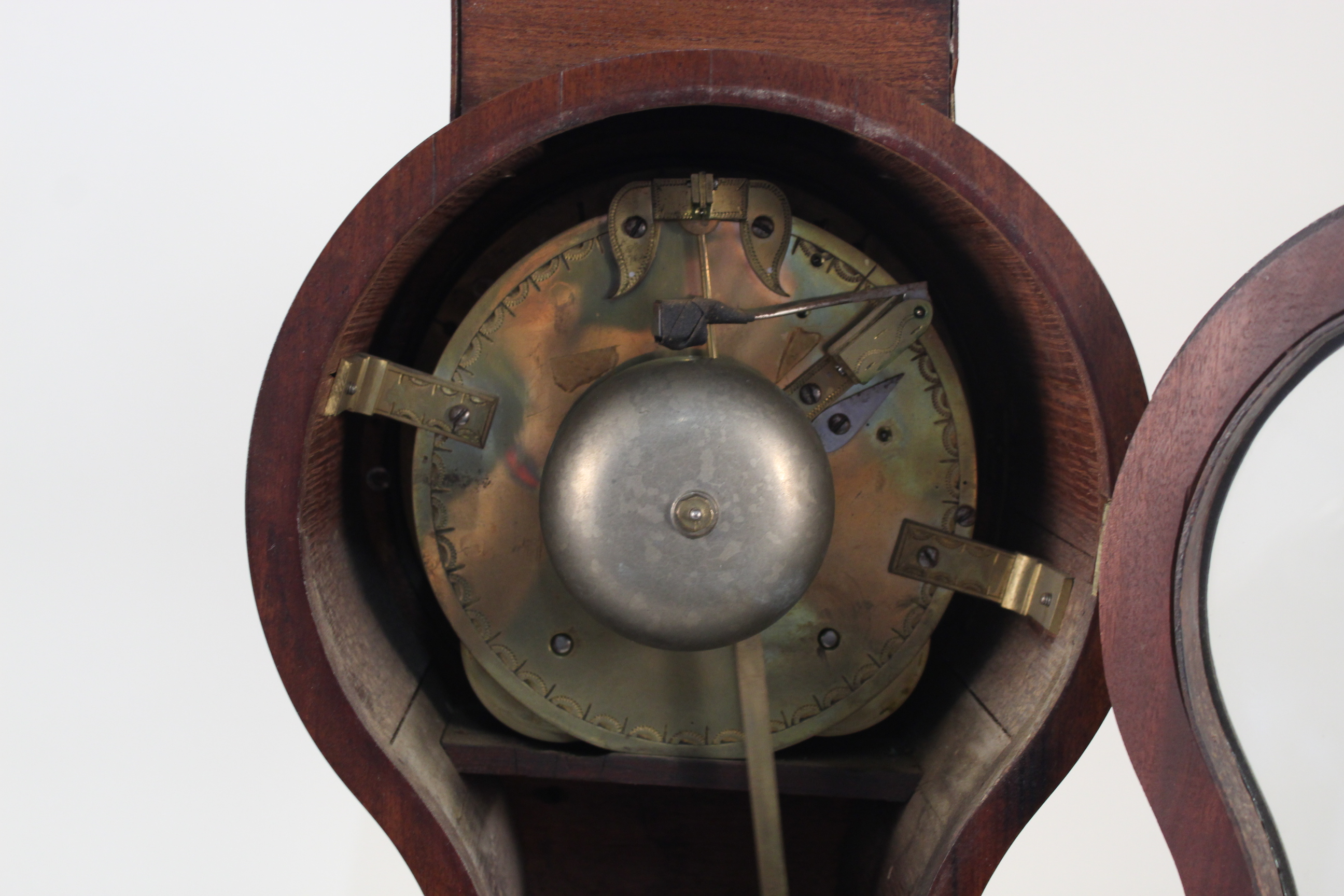 An inlaid mahogany balloon clock by Henry Harris, - Image 7 of 8