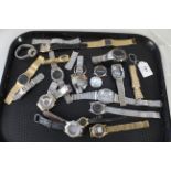 Assorted watch bracelets and straps including Seiko,