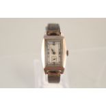 A BWC 9ct gold gents 1920's wristwatch