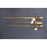 Two French model 1874 bayonets with a model 1886 bayonet,
