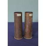 Two WWI (dated 14/15) 18lb shell cases