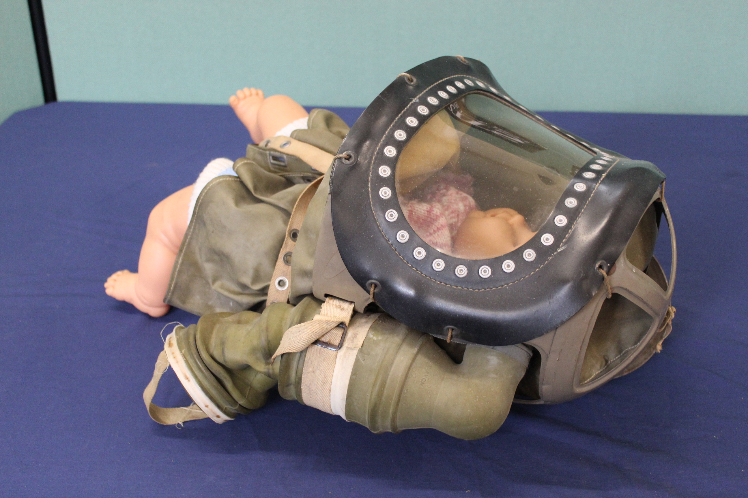 A WWII babys respirator with doll as model - Image 2 of 3