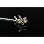 A yellow metal old cut diamond ring,