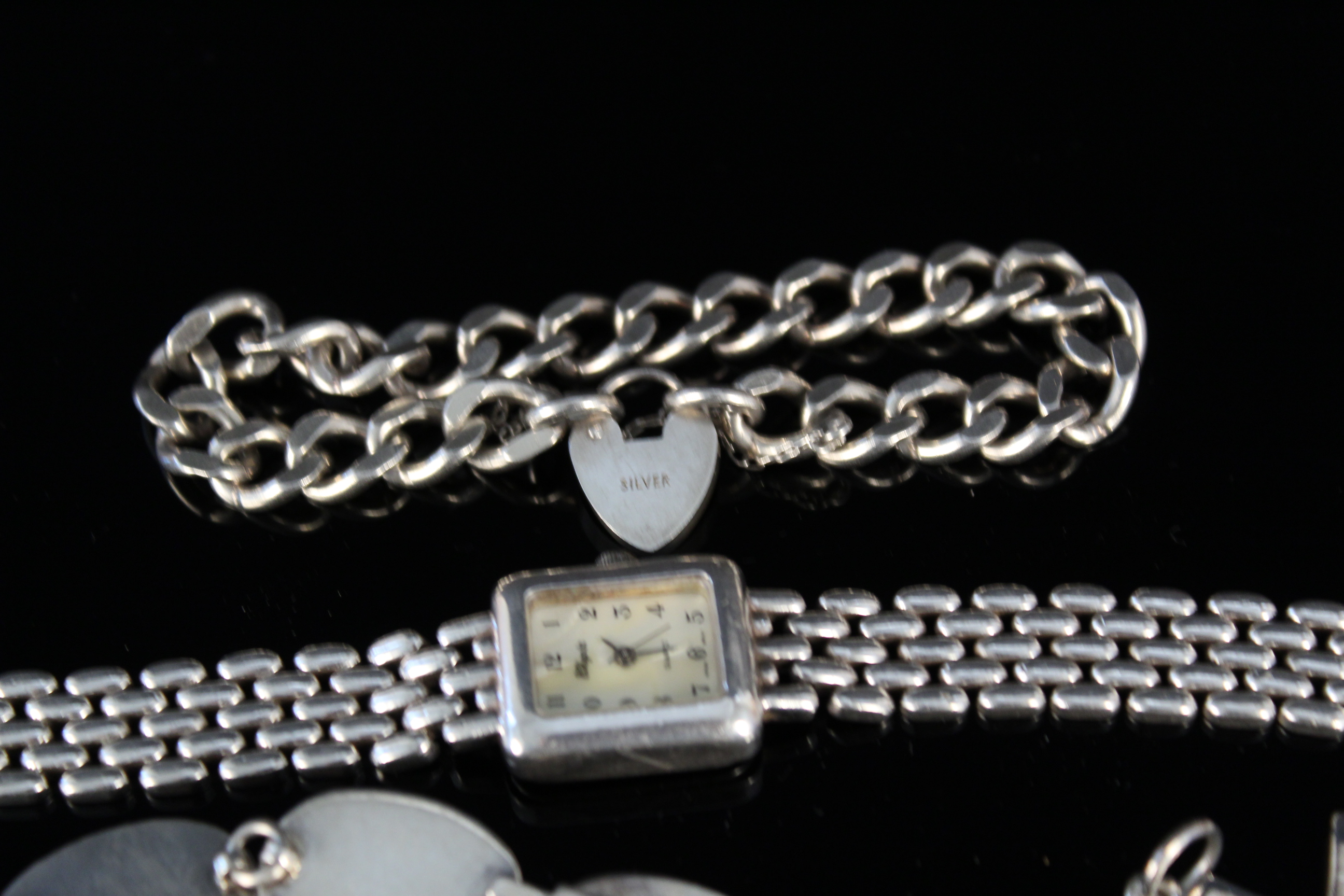 Sterling silver items to include bracelets, brooch, - Image 3 of 3