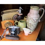 An eclectic lot of vintage and retro items including a Glyn Colledge Bourne Denby jug,