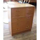 A G Plan chest of five drawers with EG stamp