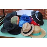 A large collection of lady's hats