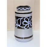 A Scheurich pottery vase in cream, brown and white,