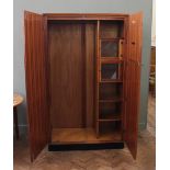 A 1960's compendium style wardrobe with internal storage