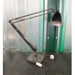 A black vintage 1930s/40s Herbert Terry "The Anglepoise" lamp on square shaped base.