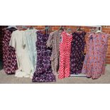 Nine vintage summer dresses in various sizes