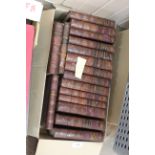 A box of books, Charles Dickens, seventeen volumes, Chapman & Hall,