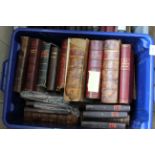 A box of Victorian volumes including Gentleman's Magazine,