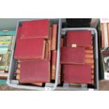 Two boxes of books, The Novels of Charles Lever, published Downry & Co Ltd,