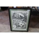 A vintage Pears Soap advertisement in ebonised frame,