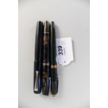 Two Wyvern ink pens including TME No.80 together with a Stephens No.