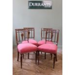 A set of four late 19th Century mahogany dining chairs