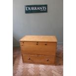 A late Victorian pine mule chest