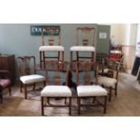 A fine quality 19th Century style extending dining table with six upholstered chairs