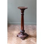 A late 19th Century mahogany torchere (adapted) top,
