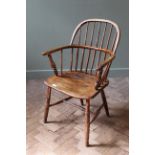 An early 19th stick back Windsor chair,