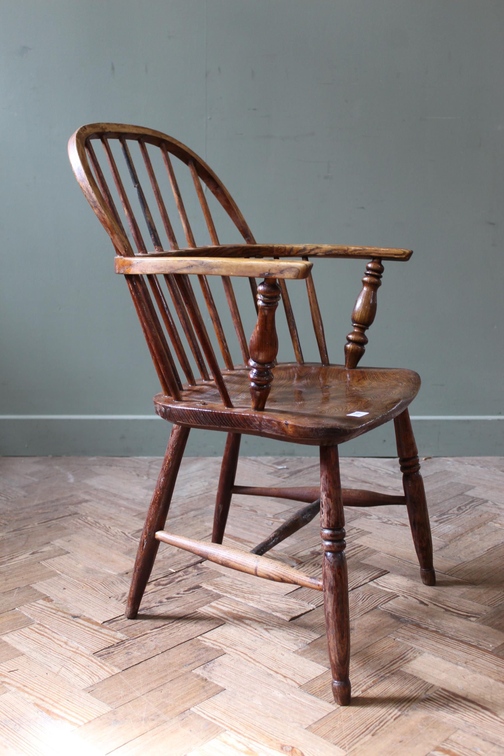 An early 19th stick back Windsor chair, - Image 2 of 3
