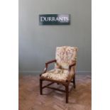 A mahogany framed Gainsborough style chair