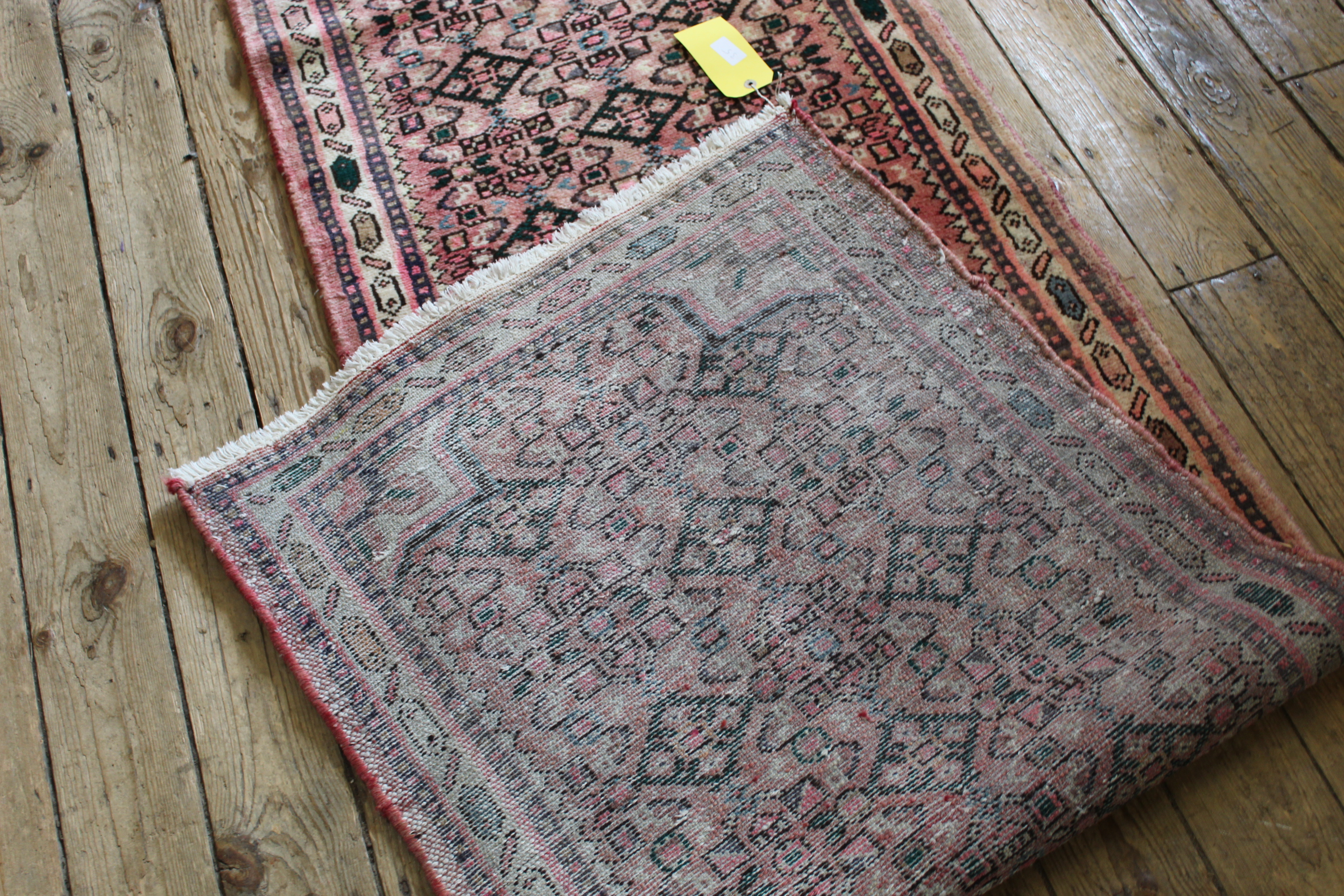 A Persian Hearti design runner, on a pink ground, - Image 3 of 3