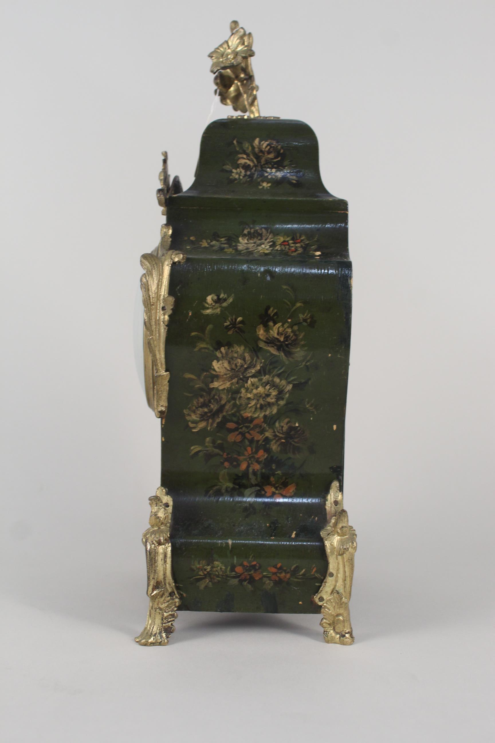 A late 19th Century French enamelled dial mantel clock, - Image 3 of 4