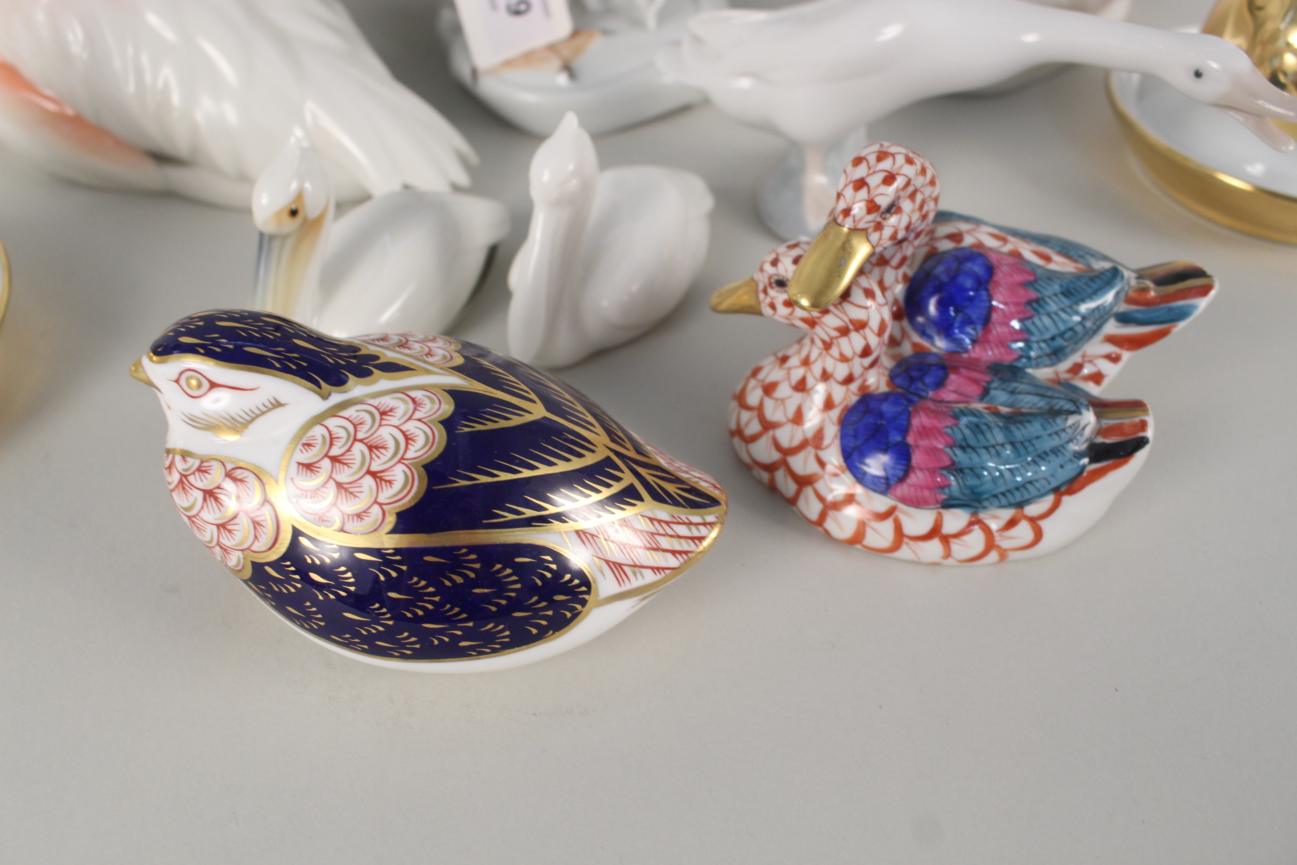 Various porcelain bird figurines including Crown Derby grouse, - Image 2 of 2