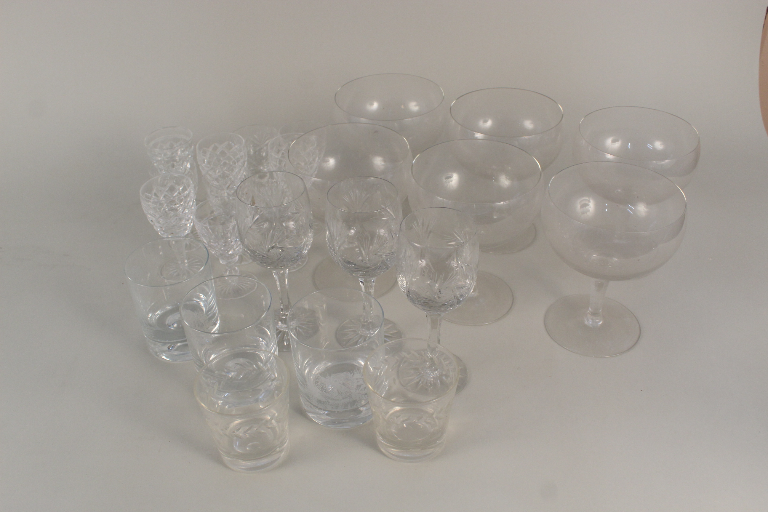 Mixed drinking glasses including a set of six very large champagne glasses - Image 5 of 5