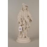 A 19th Century Parian figure of Rembrandt, possibly Robinson & Leadbetter but not marked,