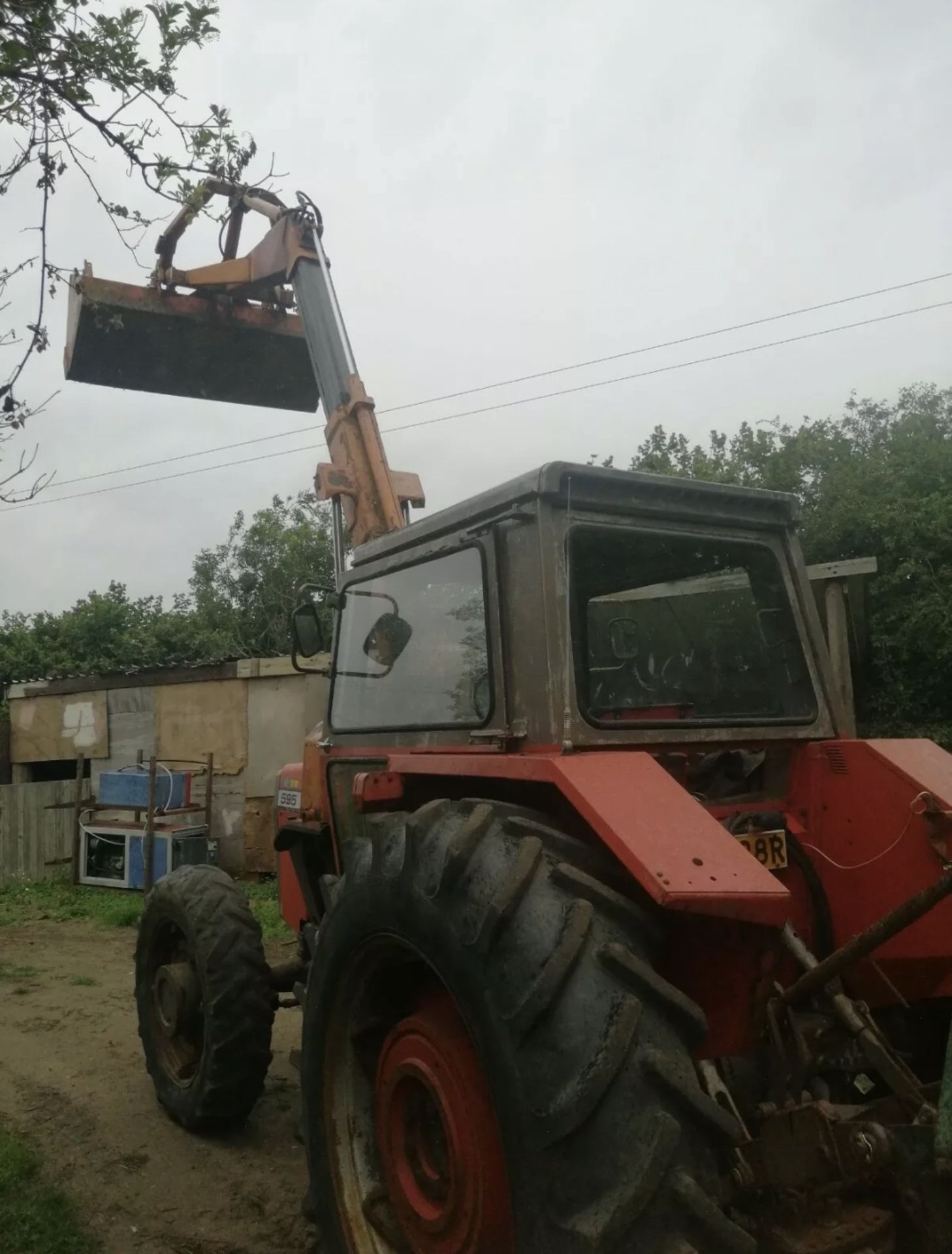 Massey 595 4x4 turbo. Has had a new water pump. Back tyres are good front ones are worn. - Image 12 of 12