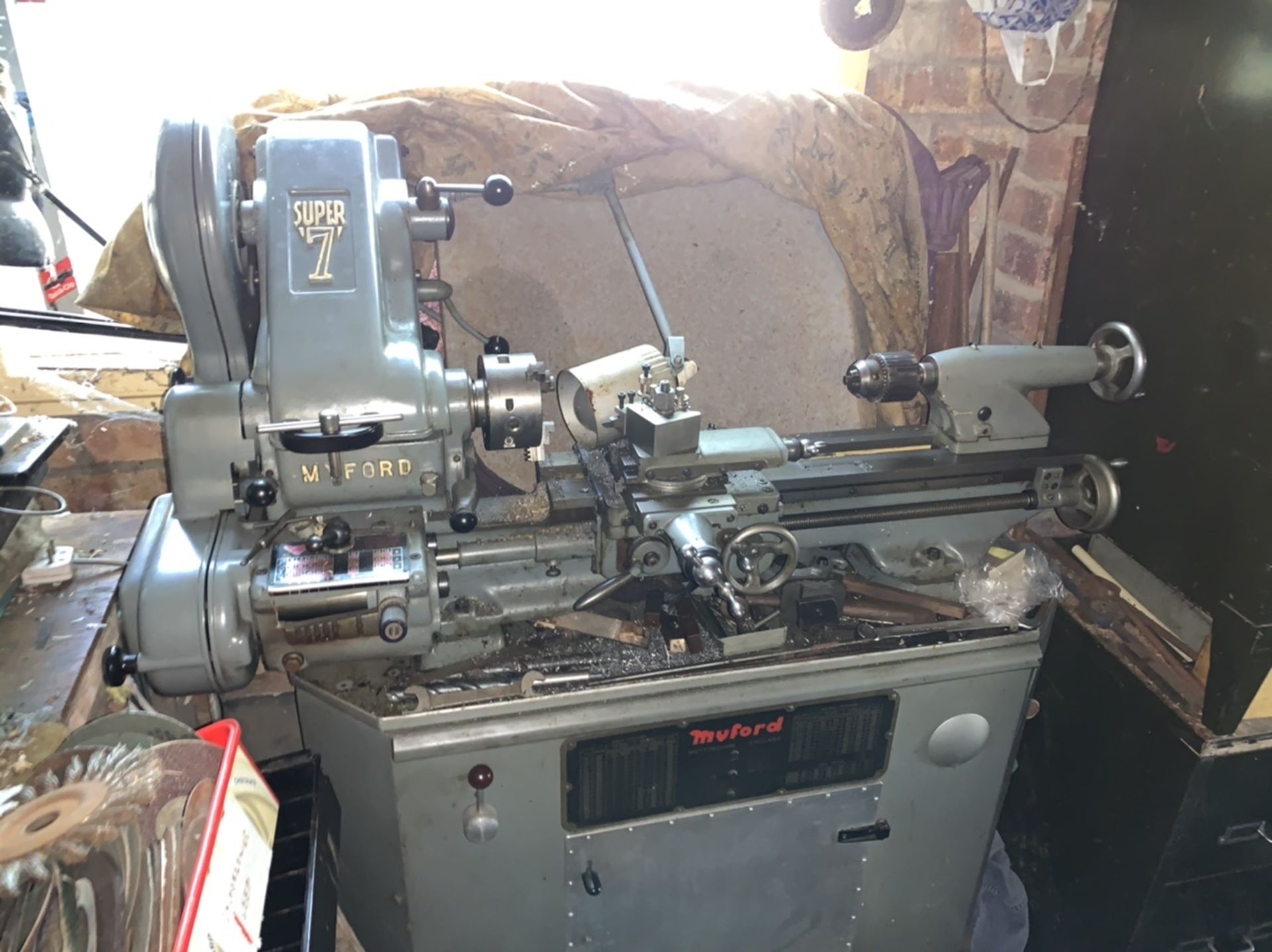 Myford Super 7 lathe. PAT test failed - needs to be reflexed.