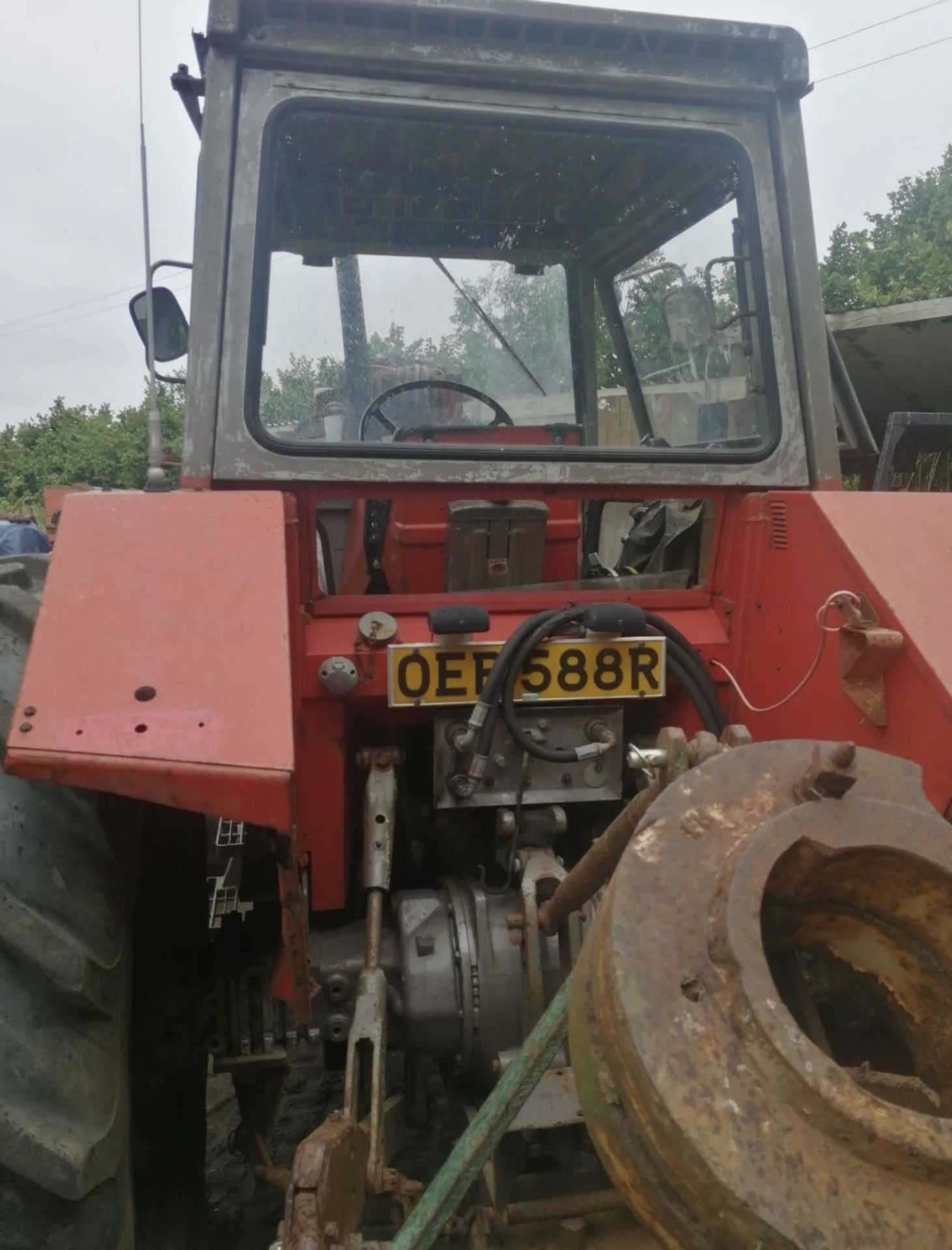 Massey 595 4x4 turbo. Has had a new water pump. Back tyres are good front ones are worn. - Image 11 of 12