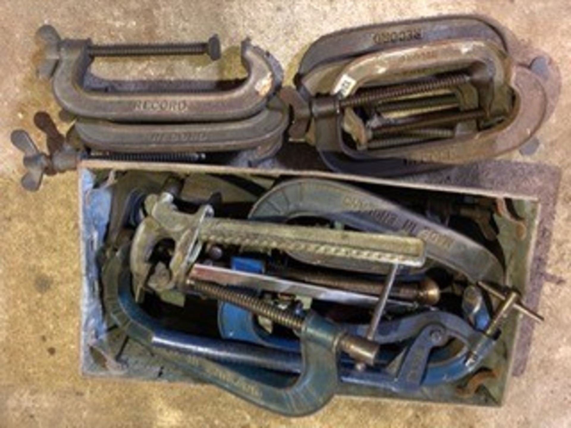 3 boxes of G clamps. Stored near Gorleston, Norfolk No VAT on this item.