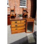 An Edwardian mahogany dressing chest