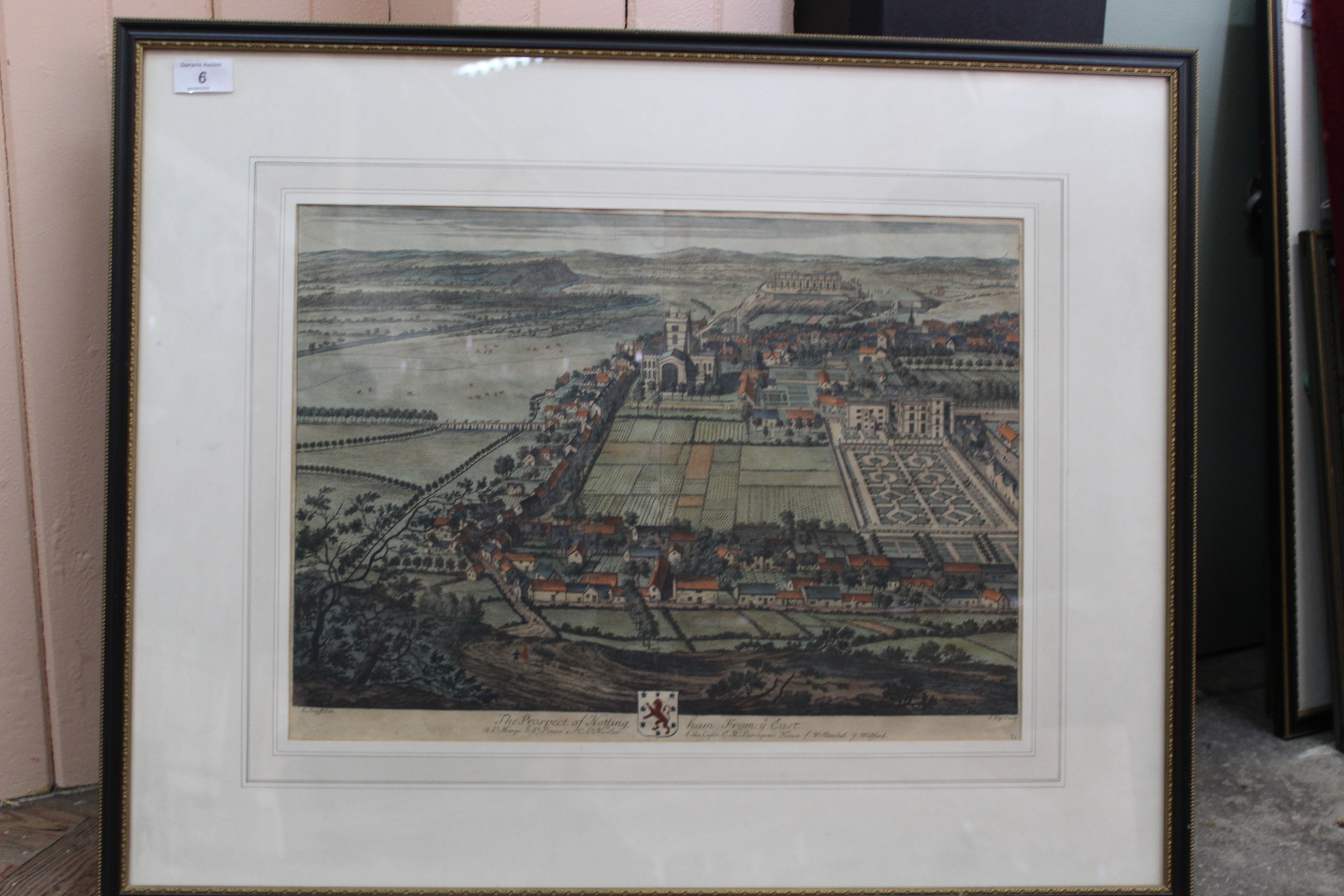 Two framed maps by John Ogilby 'The Road from Oakham to Richmond' and 'The Road from London to