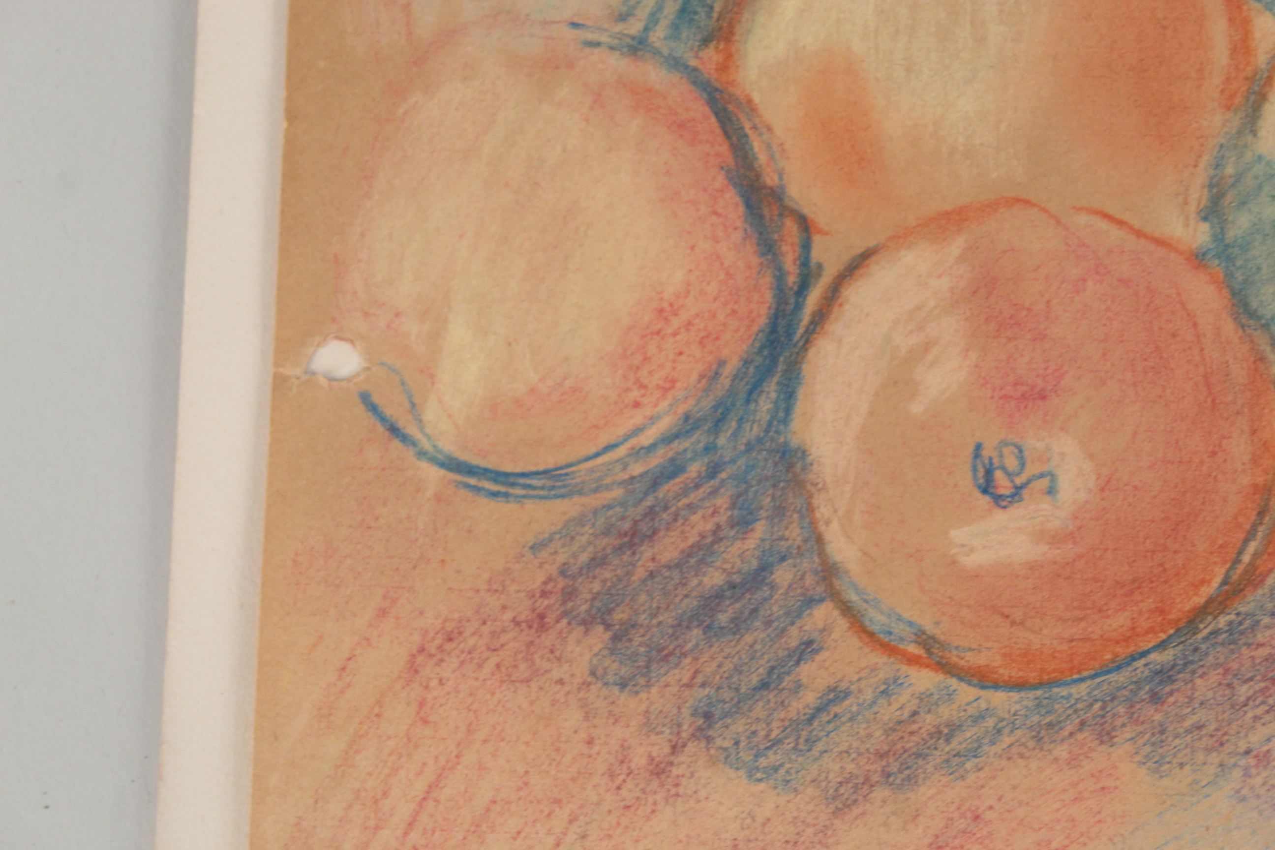 Sir Matthew Smith (1879-1959), Fauvist, still life of fruit in coloured pastel drawing on paper, - Image 2 of 4