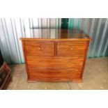 A Georgian style mahogany chest of drawers