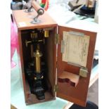 An Edwardian microscope by W Watson & Sons, London,