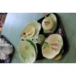 A tray of 1930's Carlton ware ceramics including dishes,