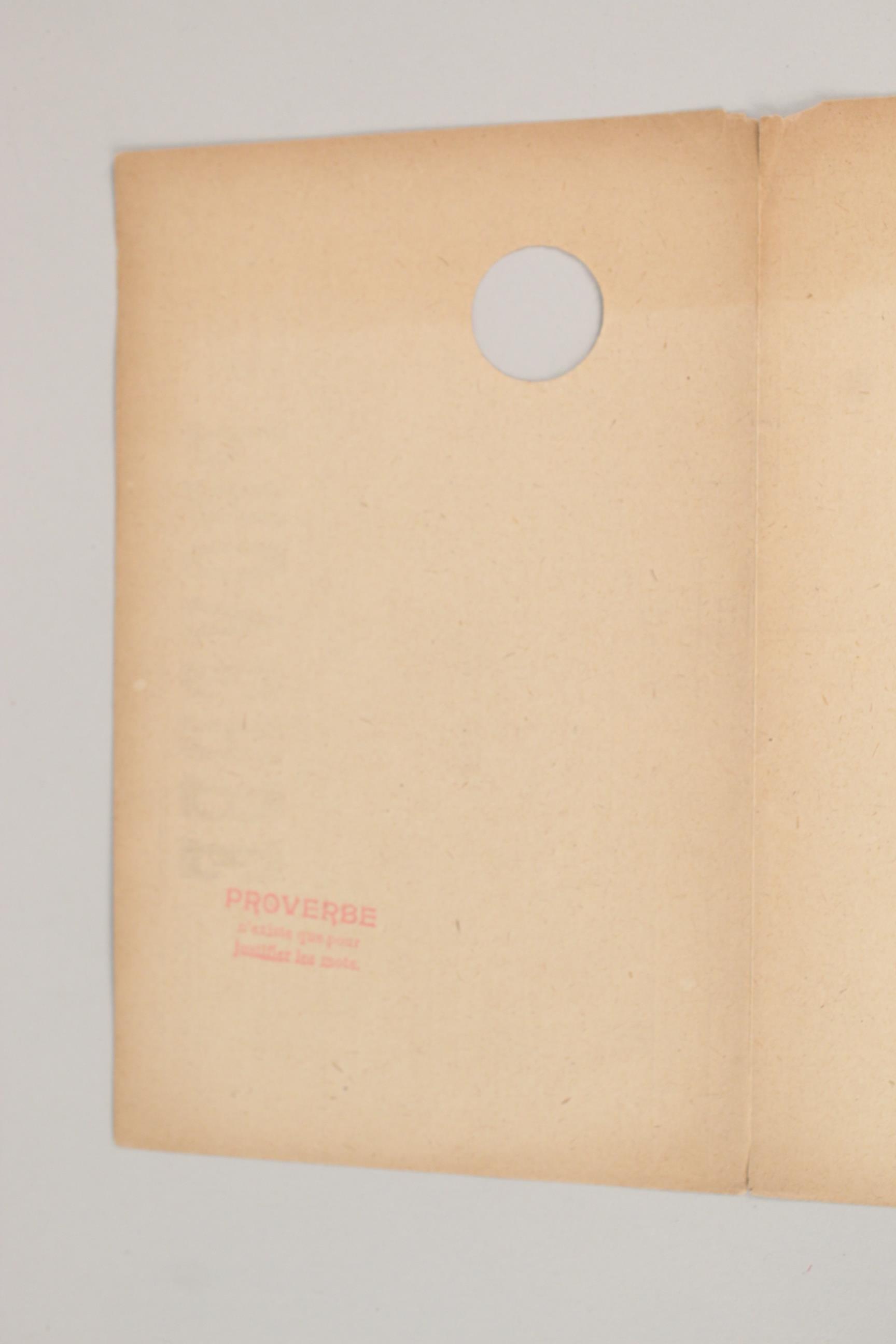 Paul Eluard (1895-1952) PROVERBE (Dada review) Numéro spéciale d'art & de poésie (No 4), 1920. - Image 5 of 5