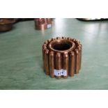 A Victorian circular copper ring jelly mould with fluted surround and stamped '226',
