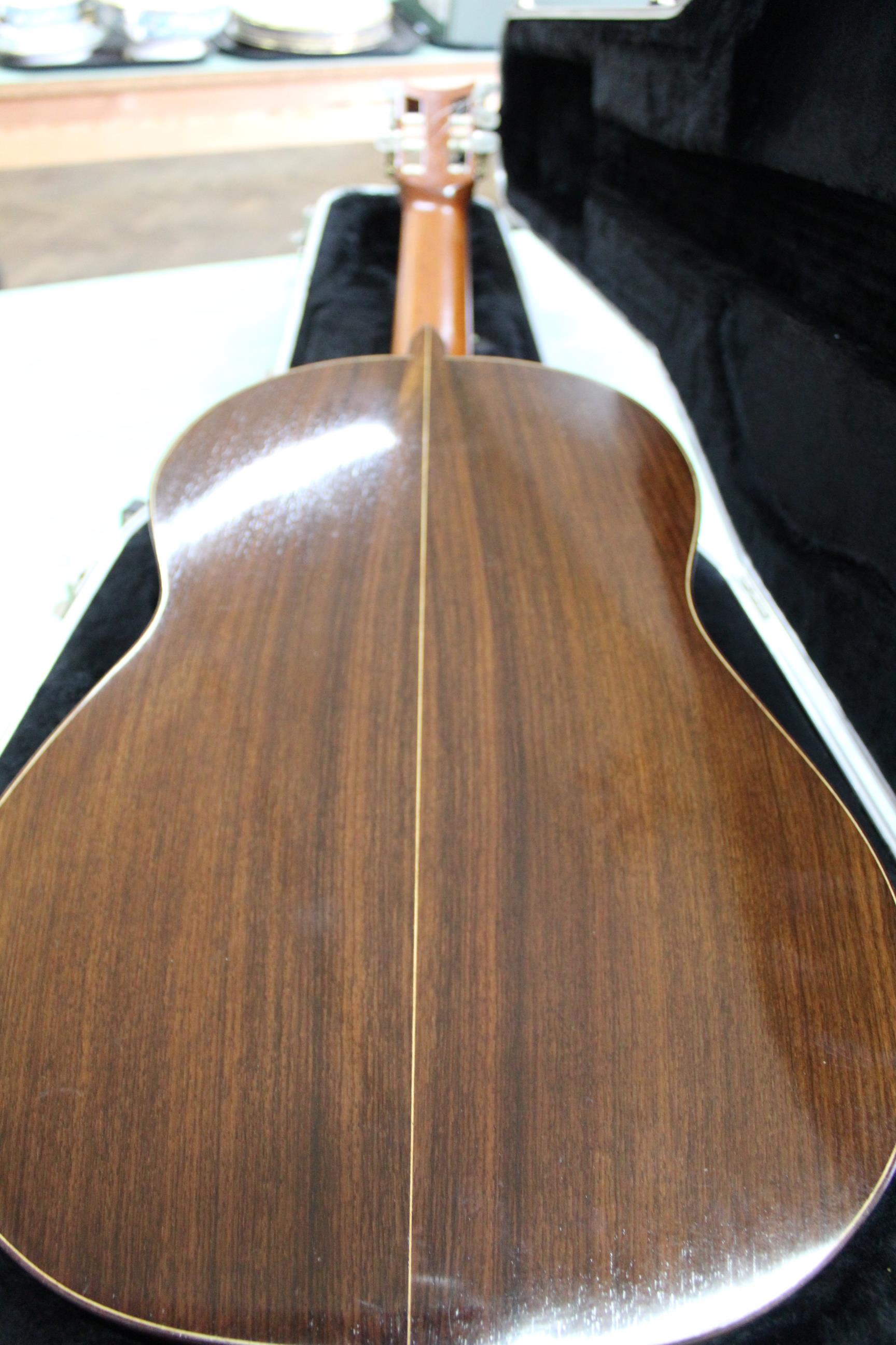 A classical guitar by A A Jones of Norwich, bears white label, dated Aug '82 in rosewood and spruce, - Image 3 of 4