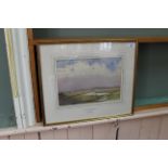 A framed watercolour of Walberswick by Arthur Gerald Ackerman,