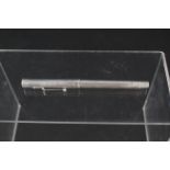 A silver swan fountain pen hallmarked London 1935, engraved A.E.B.