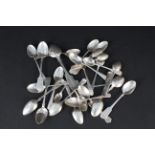 A mixed lot of silver spoons, variety of ages including Georgian and Victorian,