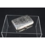 A silver Sampson Mordan & Co cigarette case with engraved floral decoration,