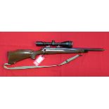 A Remington 700 .222 cal bolt action rifle, in overall good condition complete with Hawke Sport H.D.